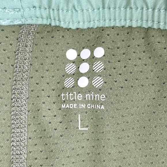 Title Nine Green Hiking Gorpcore Outdoor Drawstring Waist Mini Skort Large - Picture 7 of 9